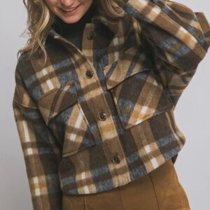 Plaid Blend Jacket large new